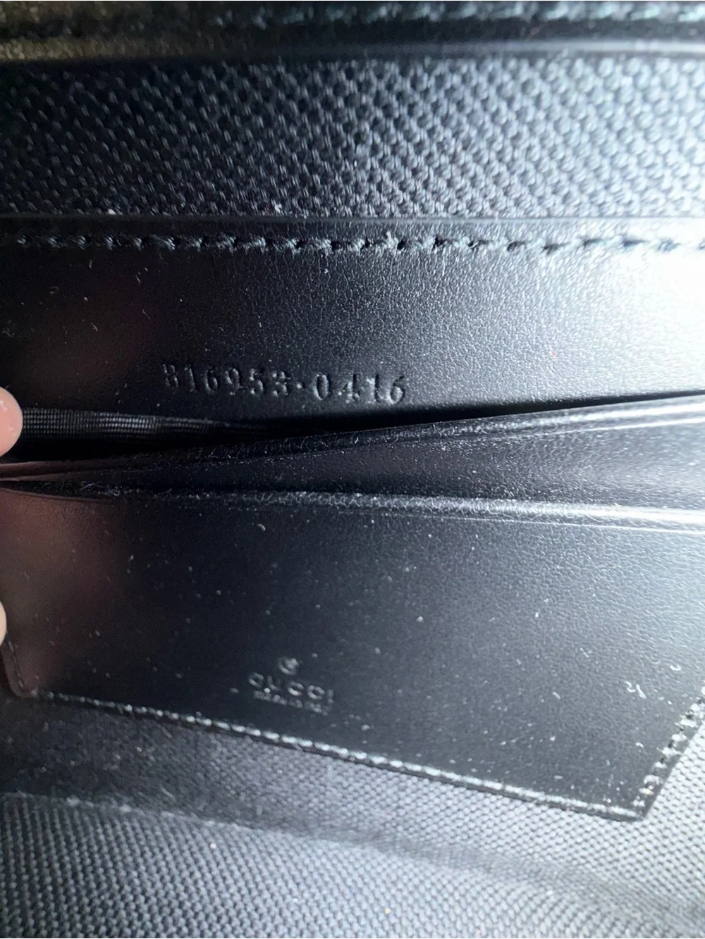GUCCI Black GG Canvas Mini Messenger Bag
